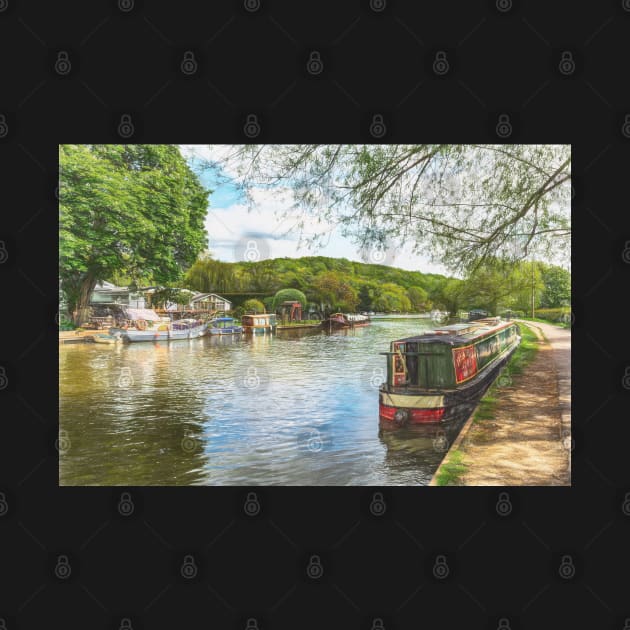 A Narrowboat Moored At Henley by IanWL