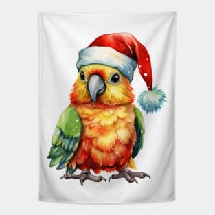 Christmas Parrot Tapestry