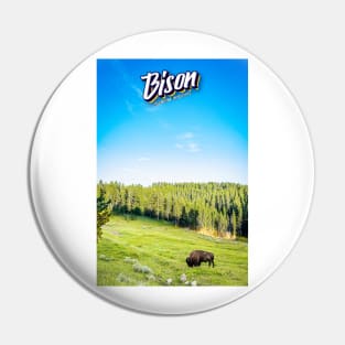 Bison at Yellowstone Pin