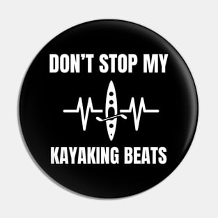 kayaking heartbeat Pin