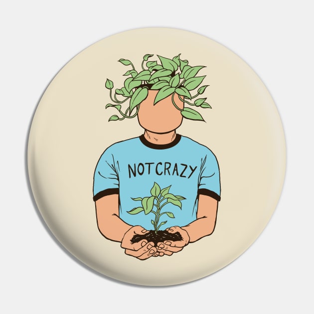 Plant Person Pin by Vincent Trinidad Art