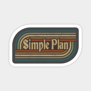 Simple Plan Vintage Stripes Magnet