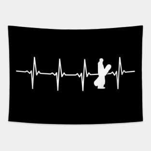 Snowboard Heartbeat EKG Gift For Snowboarders Tapestry