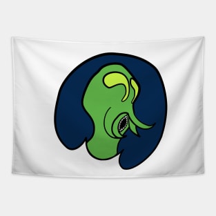 Alien Expression Logo Tapestry