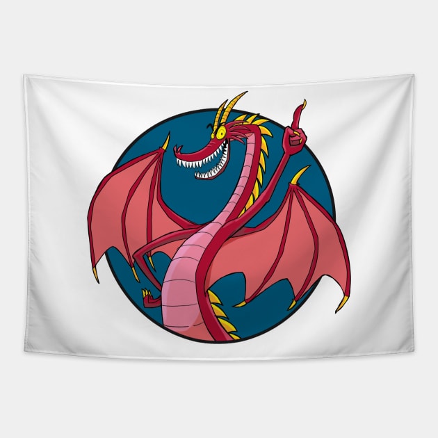 Hildegard Gretchwyrm in a circle Tapestry by Slack Wyrm