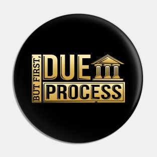 But First, Due Process Lawyer & Attorney Trial Pin