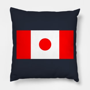Canada - Japan Flag Mashup Pillow