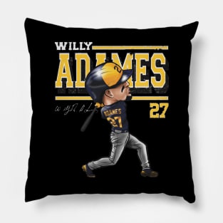 Willy Adames Milwaukee Cartoon Pillow