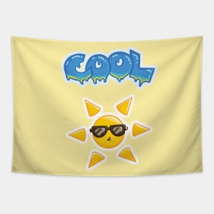 Cool Sun With Sunglasses Tapestry