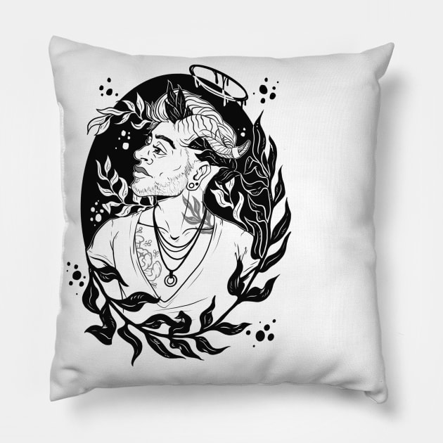 The Wild One Pillow by WildSkullflowerArt