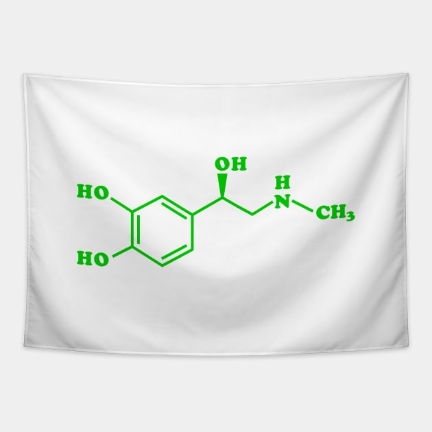 Adrenaline Molecule Chemical Formula Tapestry by tinybiscuits