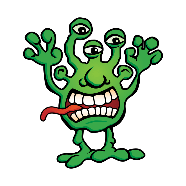 Cartoon Monster Alien by hobrath