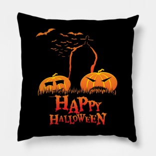 Happy Halloween Gravestone Pillow