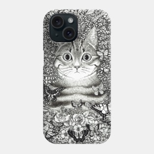 Hidden cat / Le chat caché NB Phone Case
