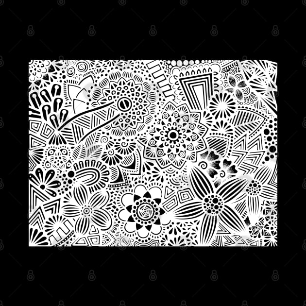 White Zentangle Pattern by MyownArt