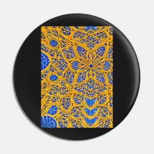 African Print Pattern Pin