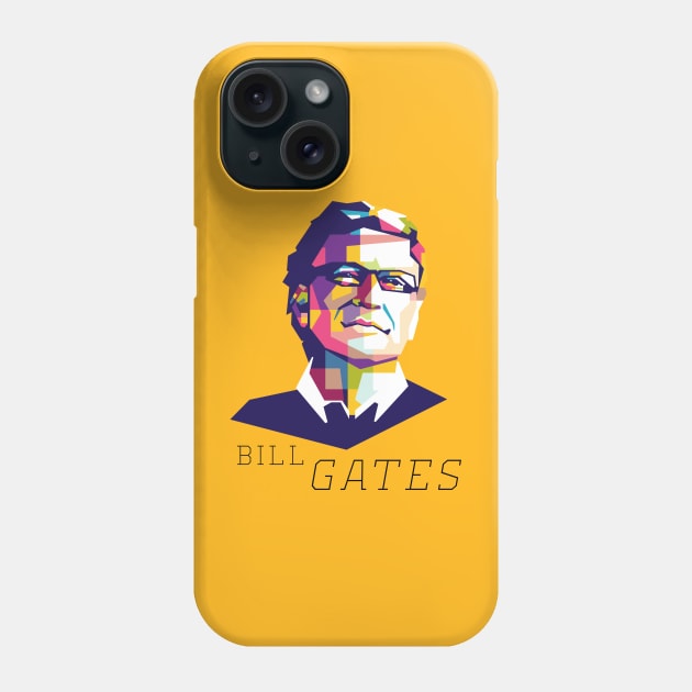 Bill Gates Colorful Geometric art Phone Case by AwHM17