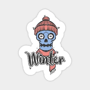 Winter skull Magnet