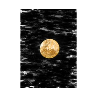 Bright Orange Full Moon Night Sky. For Moon Lovers. T-Shirt