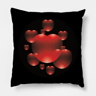 Cute valentines hearts Pillow