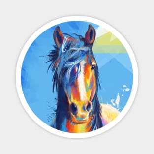 Horse Beauty - Colorful Portrait Magnet