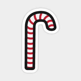 Striped candy cane, Red and White Stripes Pattern Magnet