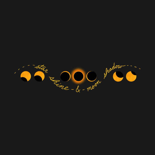 Solar Eclipse - star shine and moon shadow by FernheartDesign