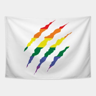 Clawed Gay Pride Flag Tapestry