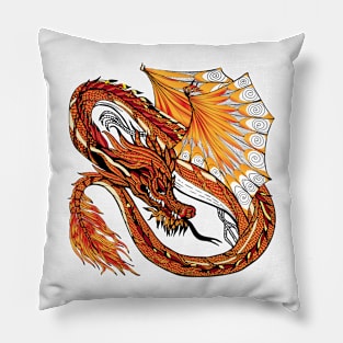 Dragon Sketch Color Pillow