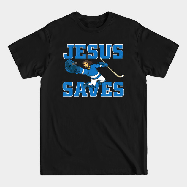 Discover Jesus Saves shirt fun Hockey Goalie Tee Gift - Christian - T-Shirt