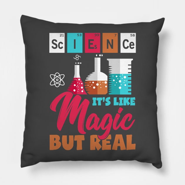 Science Magic Knowlede Scientist Statement Gift Idea Pillow by PlimPlom