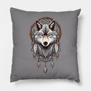 Wolf Head Dream Catcher 7 Pillow