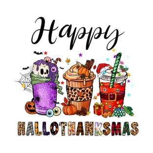 Happy HalloThanksMas  Halloween Christmas T-Shirt