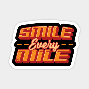 Smile Every Mile Running Marathon Runner Gift Magnet