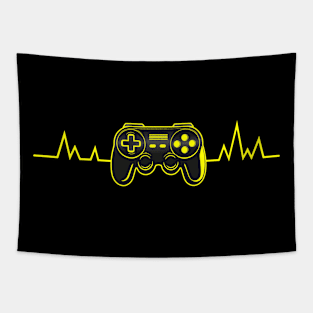 Gaming Heartbeat Gamepad Pulse Gamer Tapestry