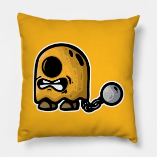 yellow ghost prisoner Pillow