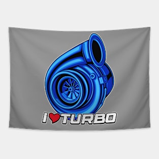 I Love Turbo (Electric Blue) Tapestry