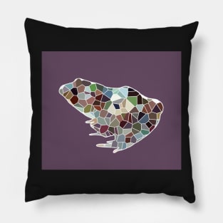 Purple geometrical frog Pillow