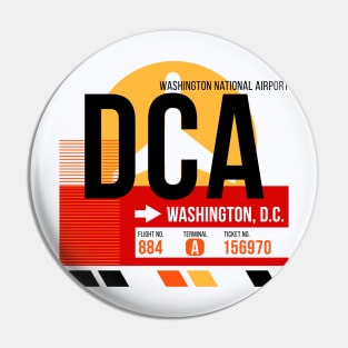 Washington, DC (DCA) Airport // Sunset Baggage Tag Pin