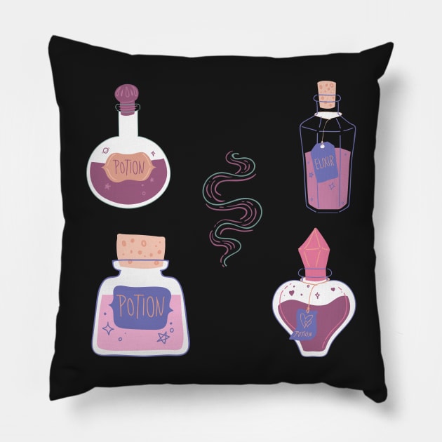 Magic Potion Pillow by blue-koala