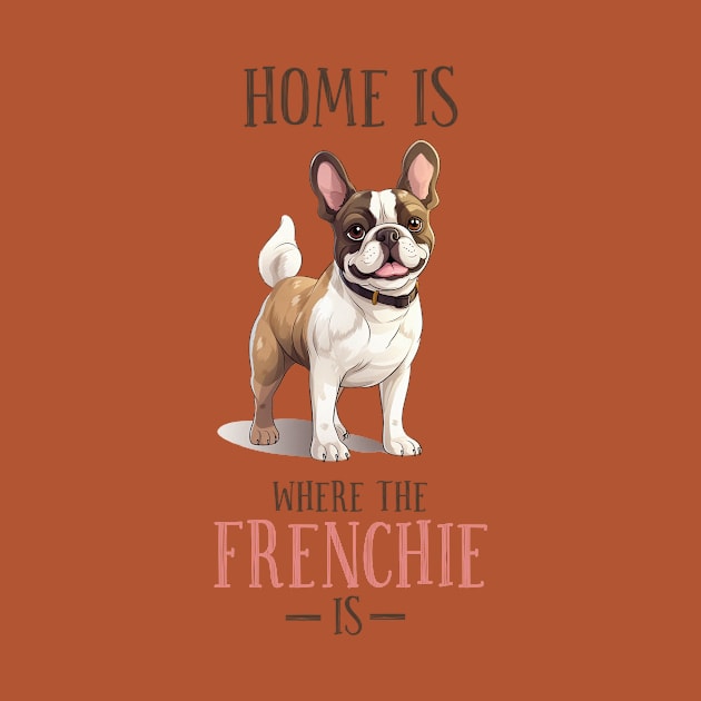 Home is Where My Frenchie Is, Cute French Bulldog Design by ThatVibe