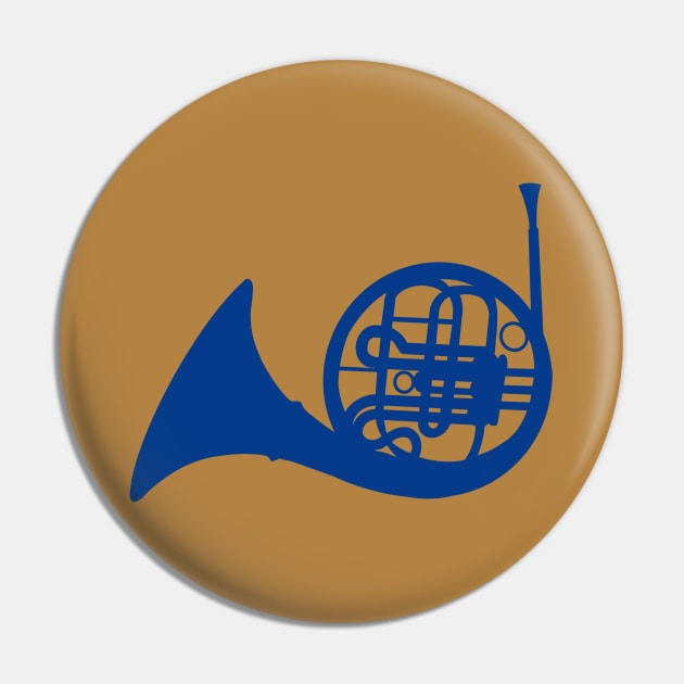 The Blue French Horn Pin by senaeksi