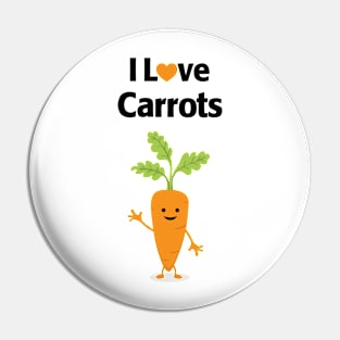 I Love Carrots Pin