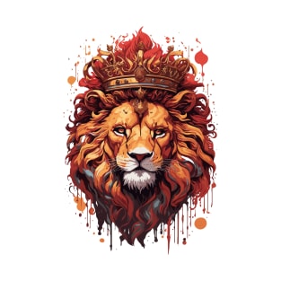 Lion with a king crown art T-Shirt