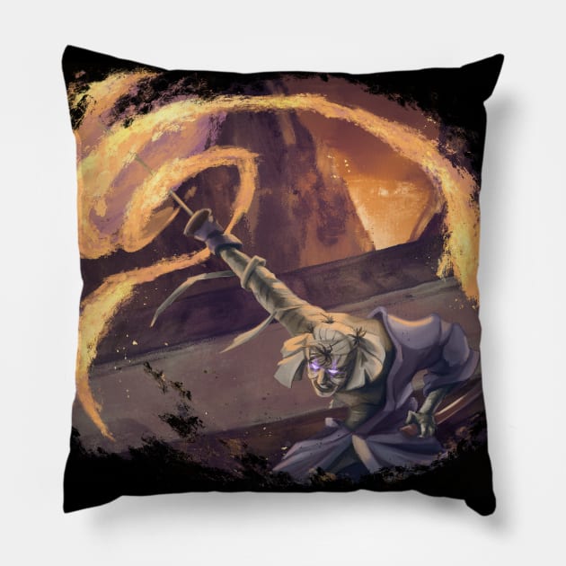 Shishio Makoto Kagutsuchi Pillow by condepablo