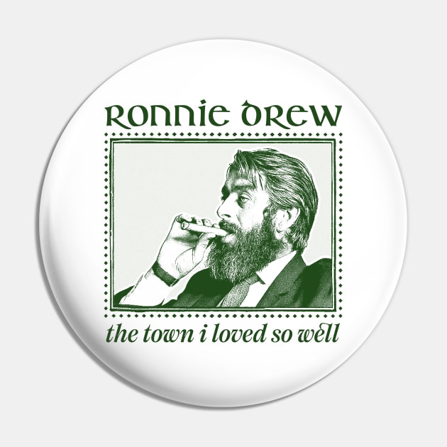 Ronnie Drew /// Vintage Style Fan Design Pin by DankFutura