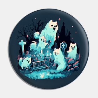 Happy dog ghosts Pin