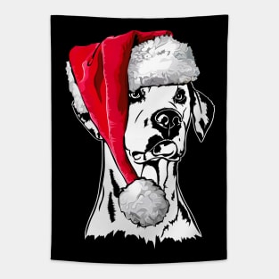 Funny Dalmatian Santa Christmas dog mom Tapestry