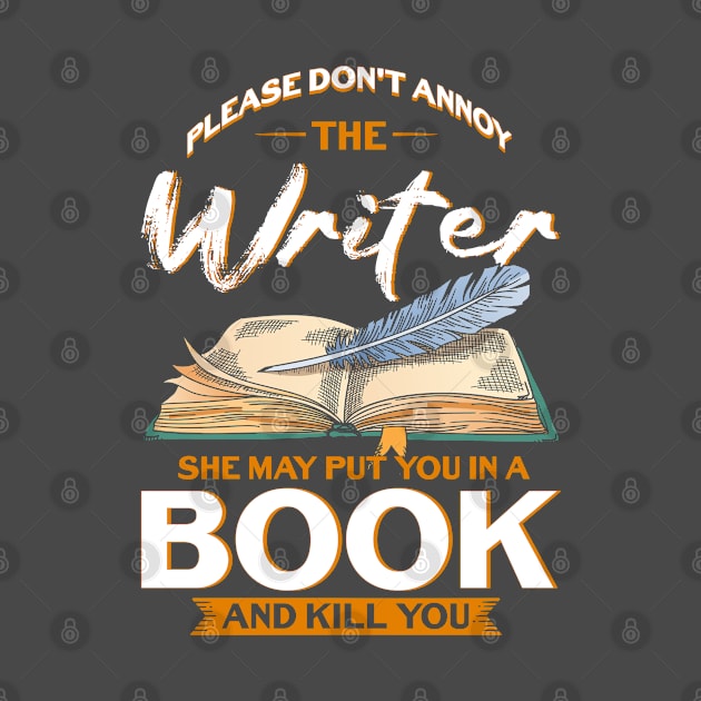 Author Writing A Novel Writer by Toeffishirts