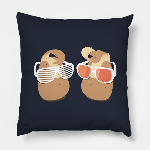 Cool Potatoes Pillow by bortwein